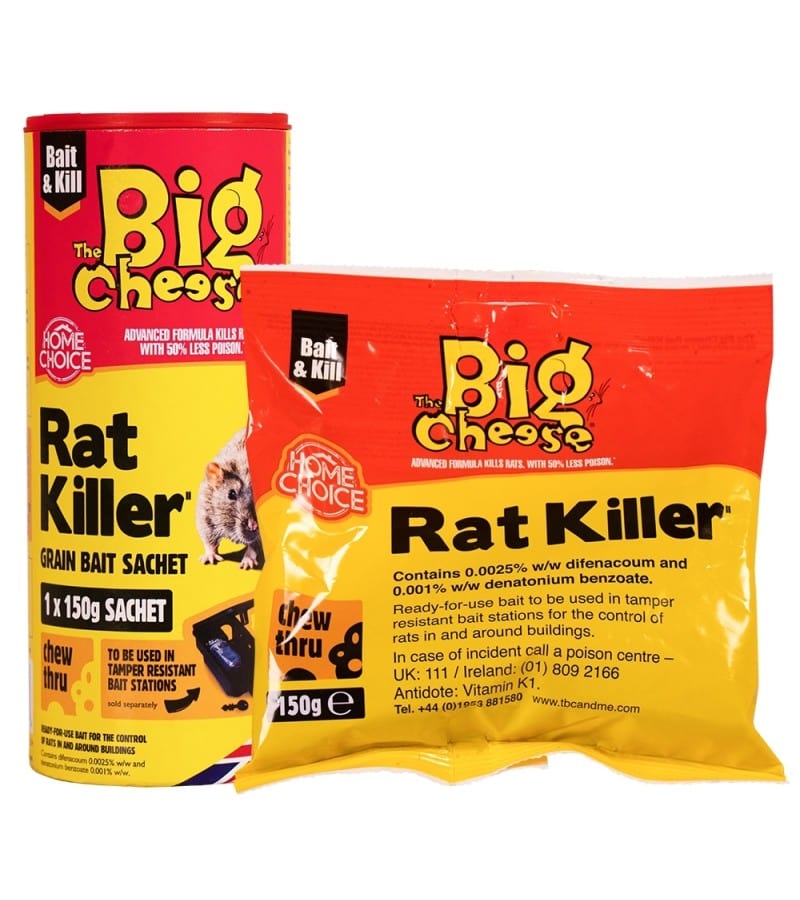Rat Killer Grain Bait Sachet - 150g - The Big Cheese