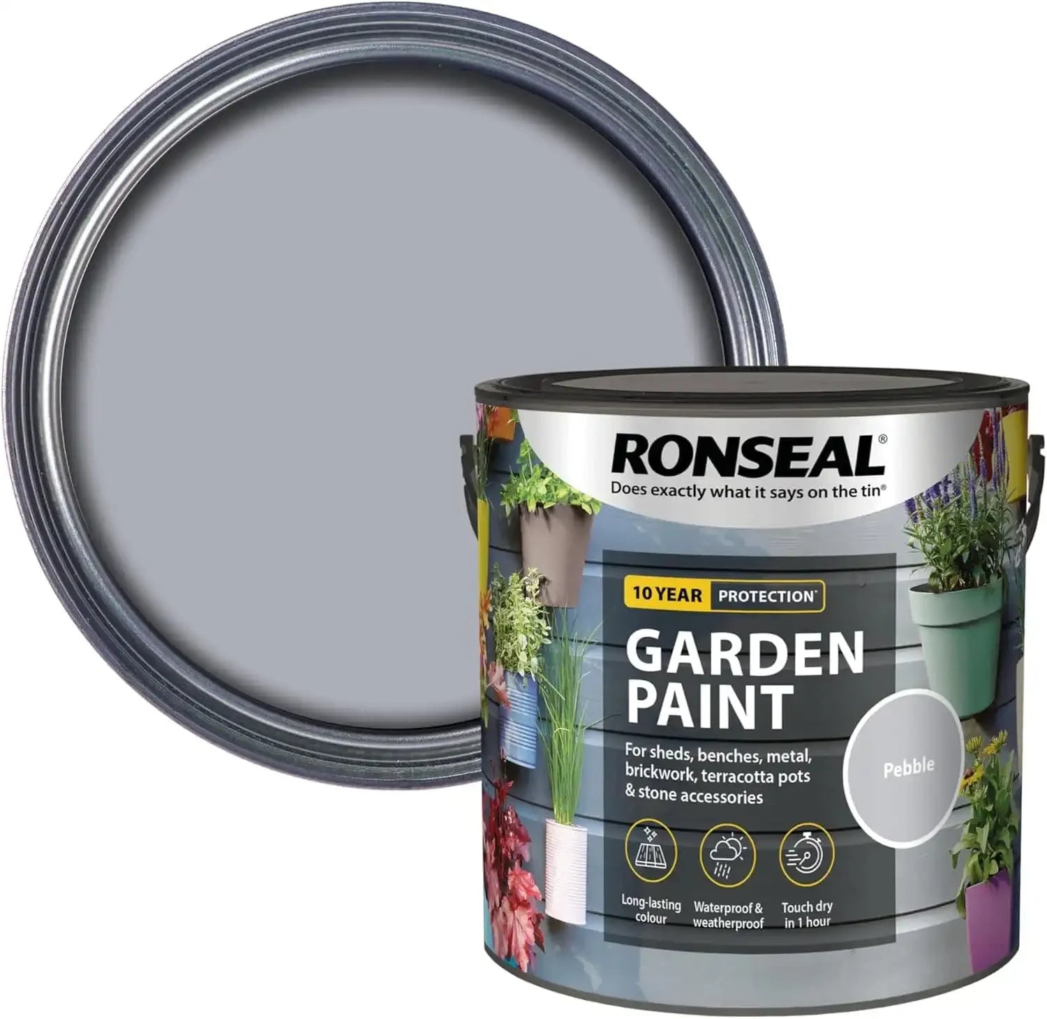 buy ronseal pebble garden paint 2.5 litre UK