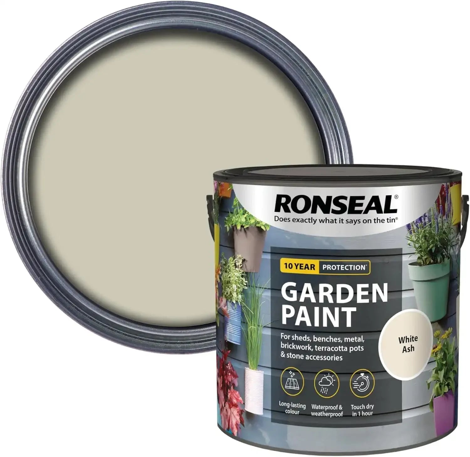 ronseal garden paint white ash 2.5L