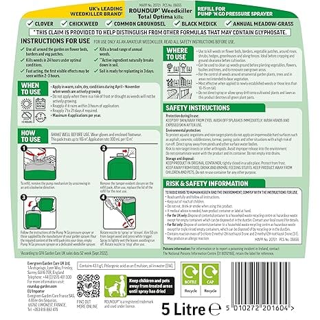 Roundup Total Optima Weedkiller Refill - 5L - FitfitGarden