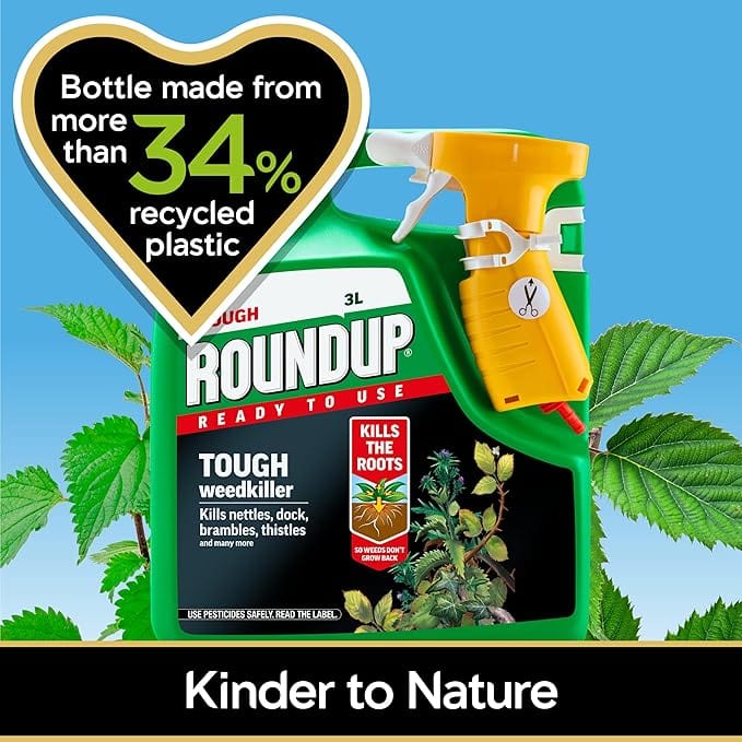 Roundup Tough Weedkiller RTU Manual Spray - 3L - FitfitGarden