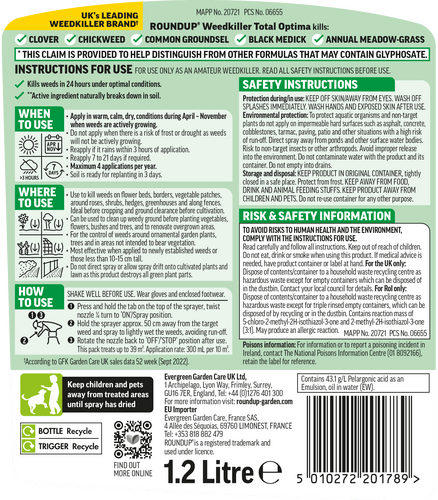 Roundup Weedkiller Total Optima - 1.2L - FitfitGarden