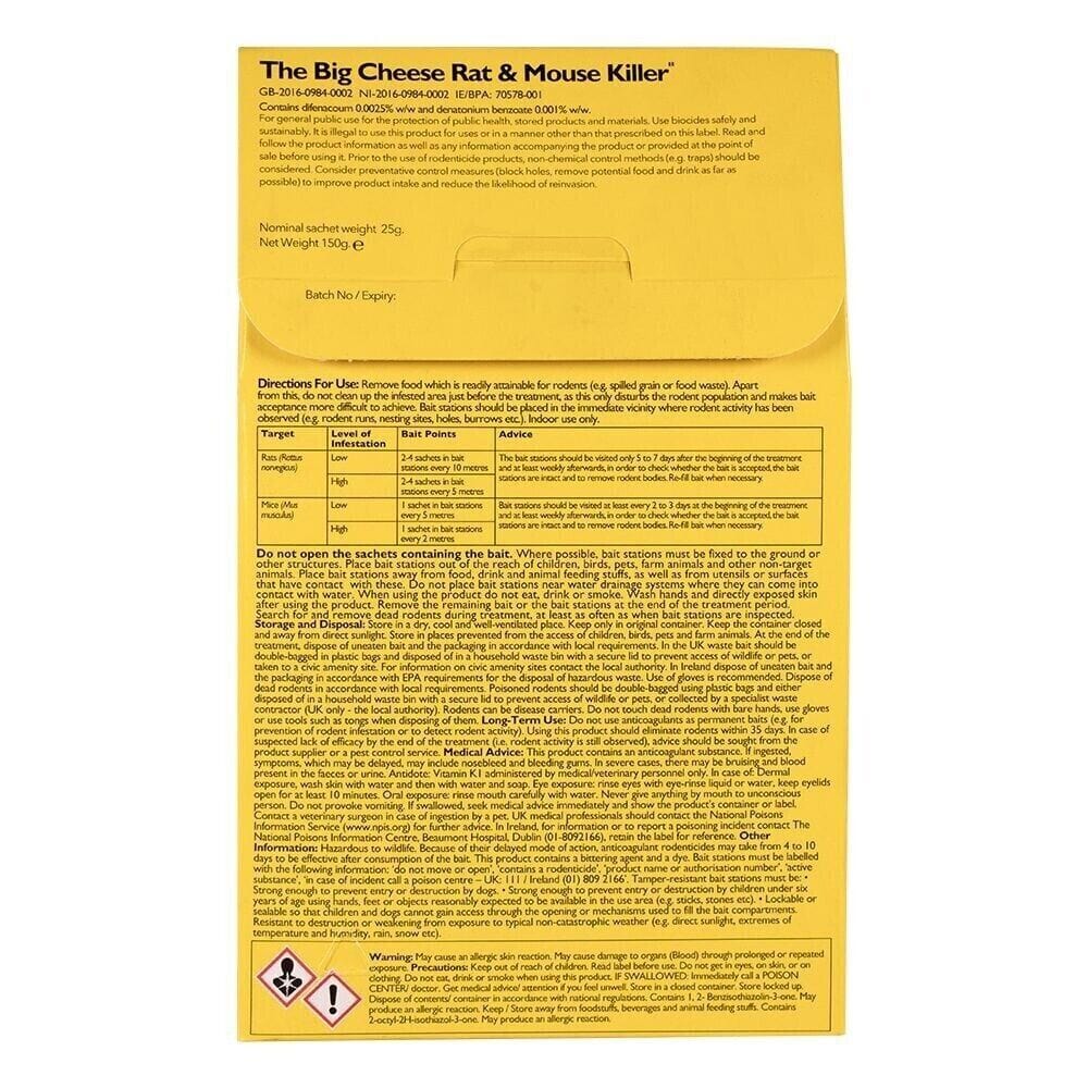 The Big Cheese® Rat & Mouse Killer Grain 6X25g - FitfitGarden