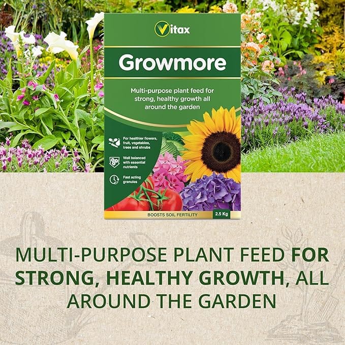 Vitax Growmore Fertiliser, 2.5kg - FitfitGarden