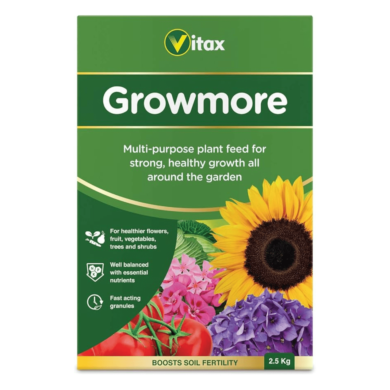 Vitax Growmore Fertiliser, 2.5kg - FitfitGarden