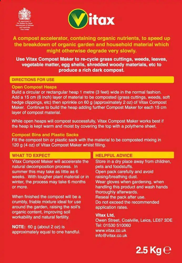 vitax compost accelerator for compost bins