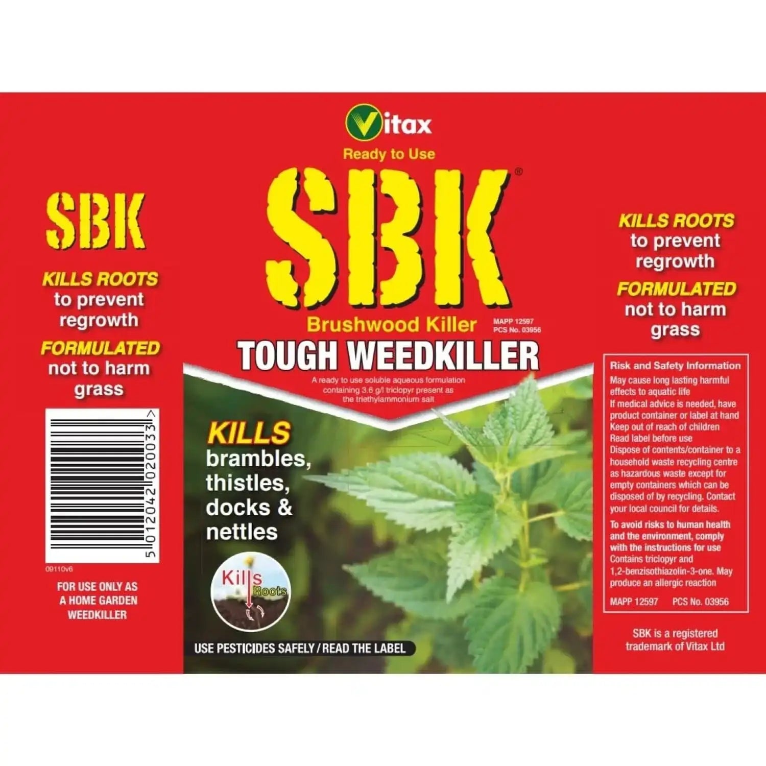 vitax sbk brushwood killer for brambles and nettles