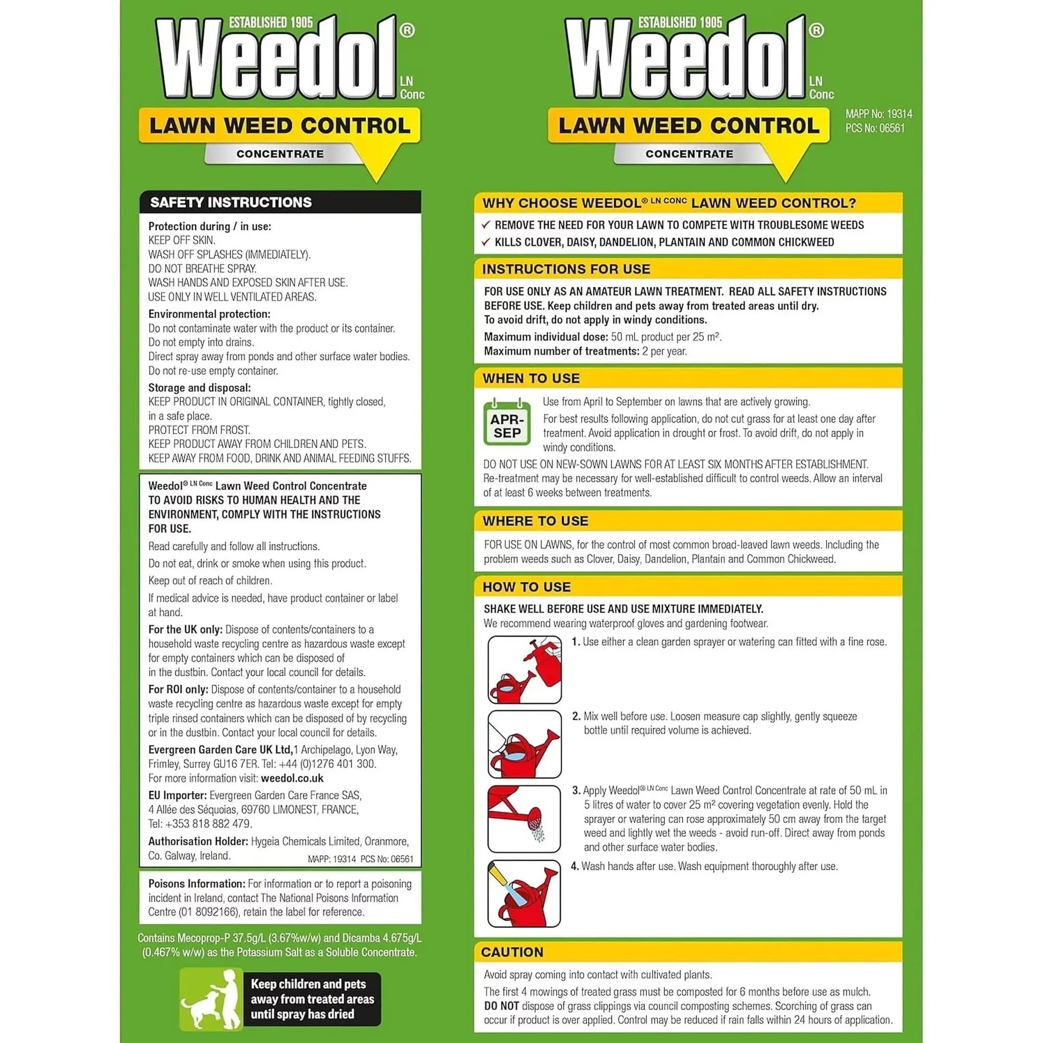 Weedol® Lawn Weedkiller Weed Control (Liquid Concentrate) - FitfitGarden