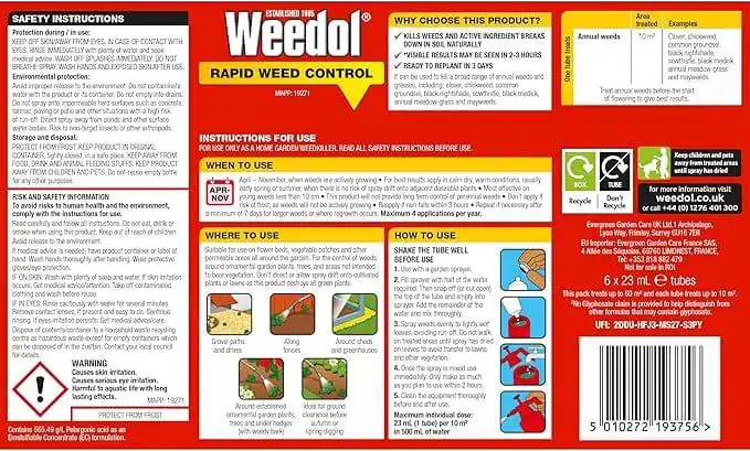 rapid weedkiller concentrate tubes UK