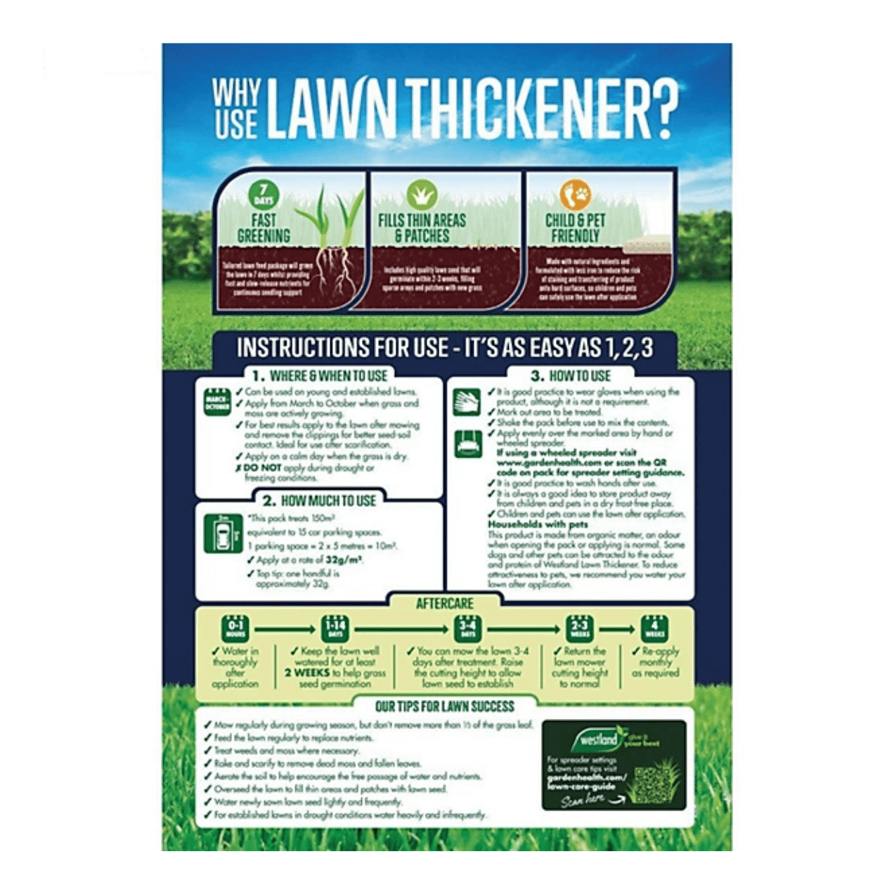 Westland Lawn Revive Natural Lawn Thickener 150m2