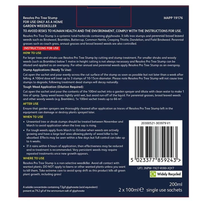 Westland Resolva Pro Tree Stump Xtra Tough 2x 100ml