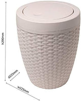 Addis 5L Faux Rattan Bathroom Bin, Calico