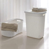 Addis 50L Faux Rattan Hamper, Cream