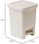 Addis 6L Rattan Pedal Bin, Cream