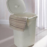 Addis 50L Faux Rattan Hamper, Cream