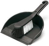 Addis Dustpan and Stiff Brush Set, Black