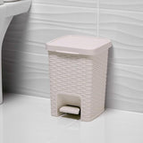 Addis 6L Rattan Pedal Bin, Cream