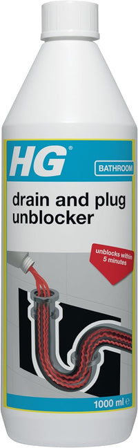 HG Drain and Plug Unblocker - Liquid Cleaner (1000ml)