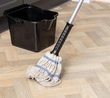 Addis Twist Mop, White & Metallic Silver