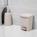 Addis 6L Rattan Pedal Bin, Cream