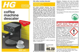 HG Coffee Machine Descaler - Citric Acid Formula (500ml)