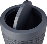 Addis 5L Faux Rattan Bathroom Bin, Charcoal