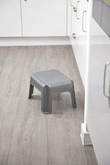 Addis Step Stool, Metallic Silver