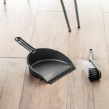 Addis Dustpan and Stiff Brush Set, Black