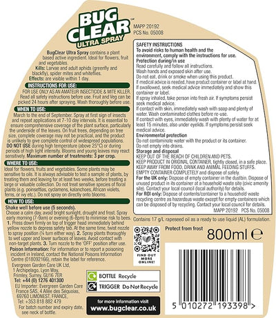 Bug Clear Ultra Plant Protection, Ready to Use, 800ml