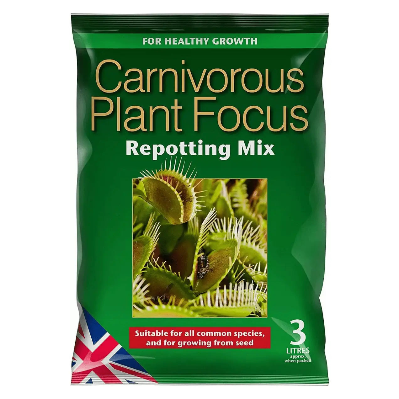 Carnivorous Plant Focus Repotting Mix Compost Soil Venus Fly Trap 3 Litre