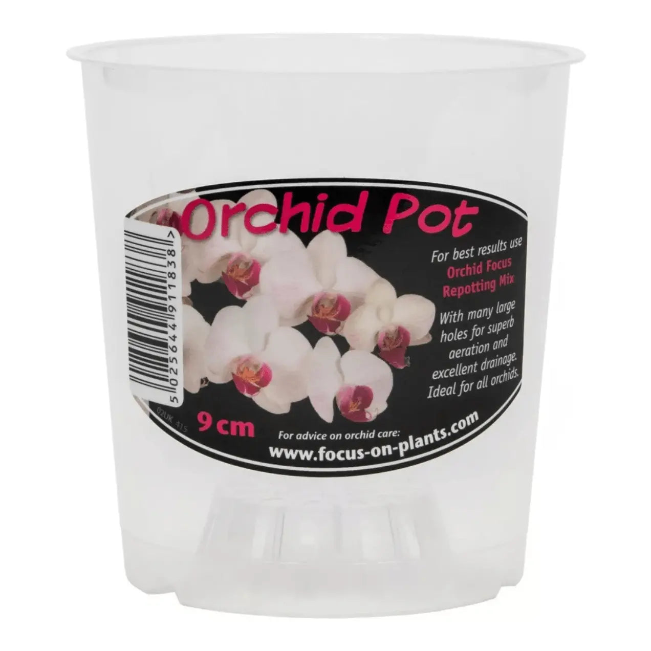 Clear Orchid Pot, 21cm - Clear Plant Pots for Orchids