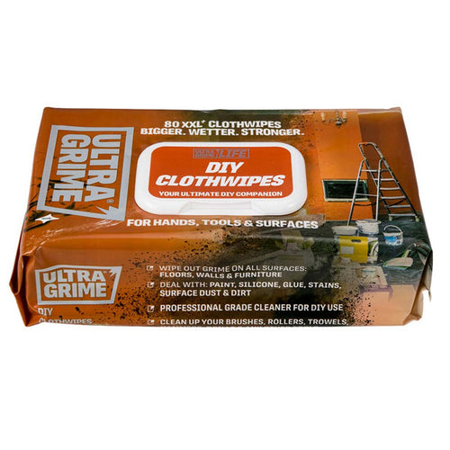 DECCO OOS UltraGrime LIFE Bigger Stronger & Wetter XXL Clothwipes For DIY Wipes, Pack of 80