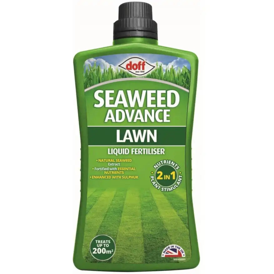 Doff Seaweed Advance Lawn Liquid Fertiliser bottle