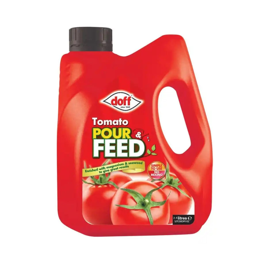 Red container of Doff Tomato Pour & Feed 