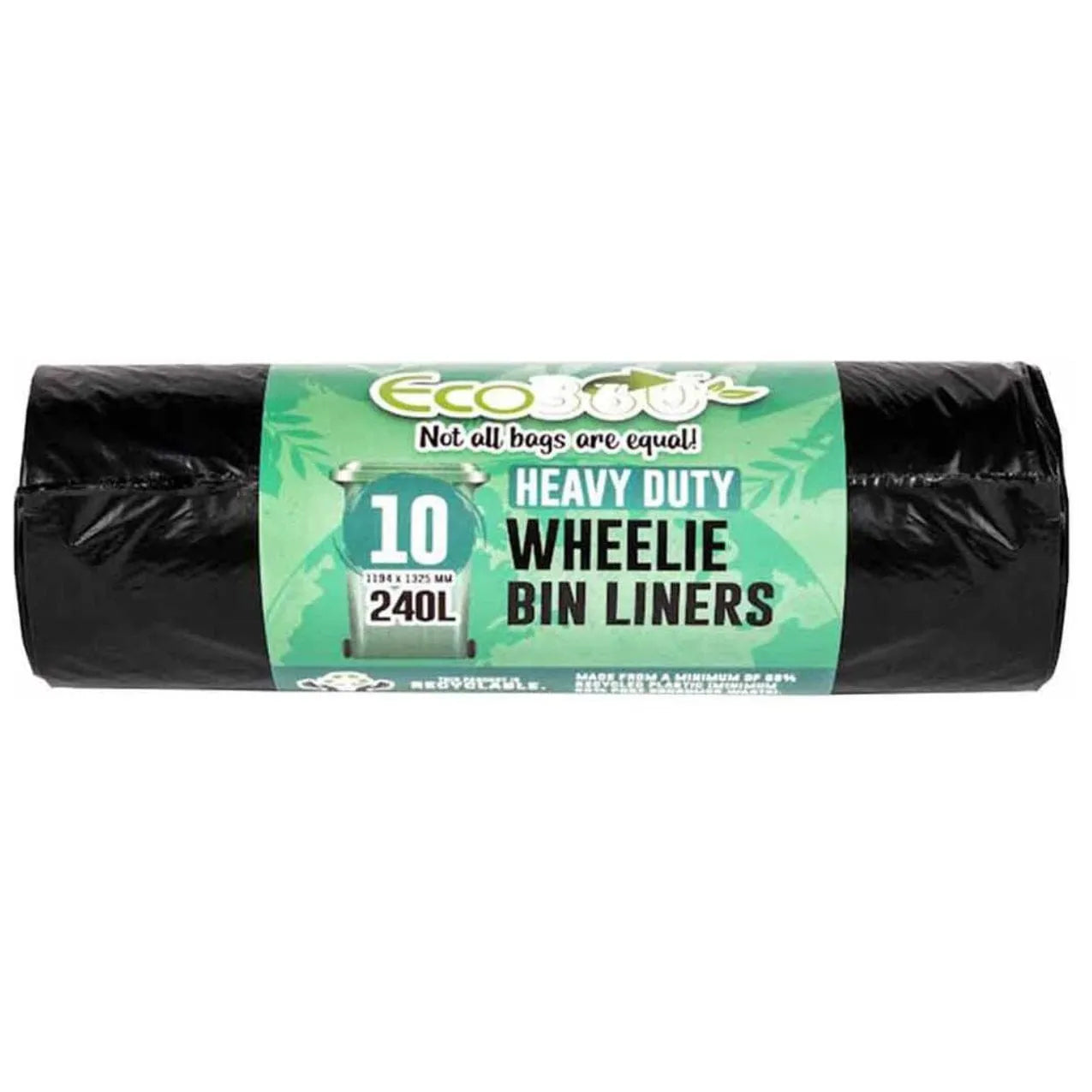 Ecobag 10 Wheelie Bin Liners Black
