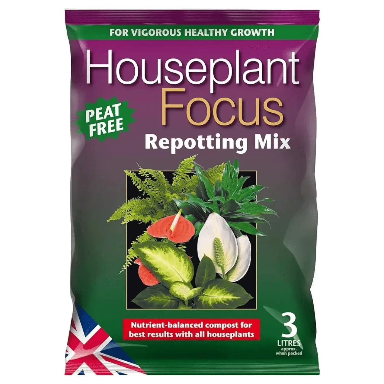 Houseplant Focus - Growth Technology Potting Mix - Peat-Free Professional Grade