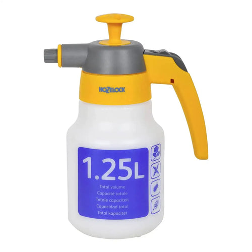 Hozelock 1.25L garden sprayer with yellow handle for plant care at FitfitGarden