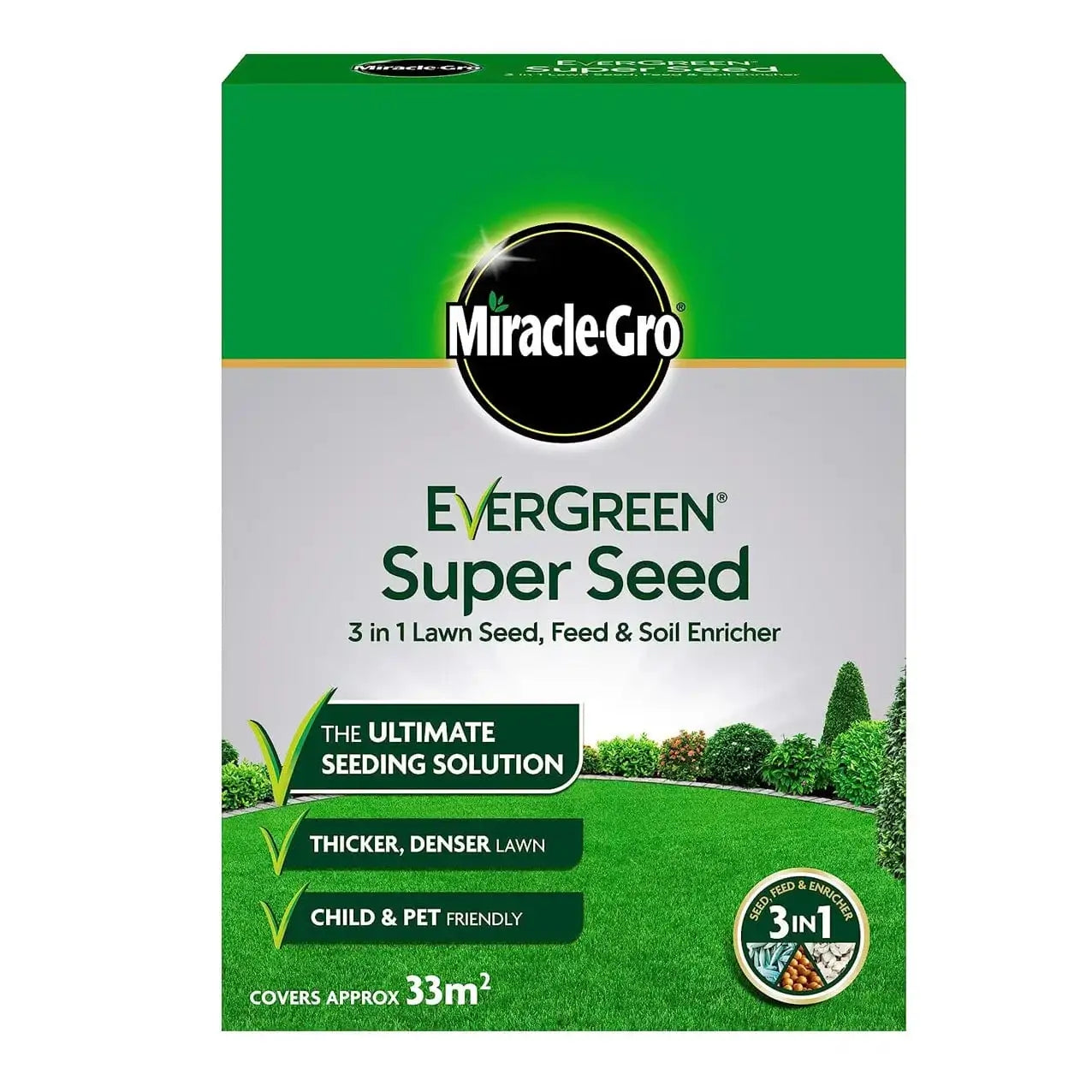 Miracle-Gro EverGreen Super Seed Lawn Seed 1 Kg & 2Kg