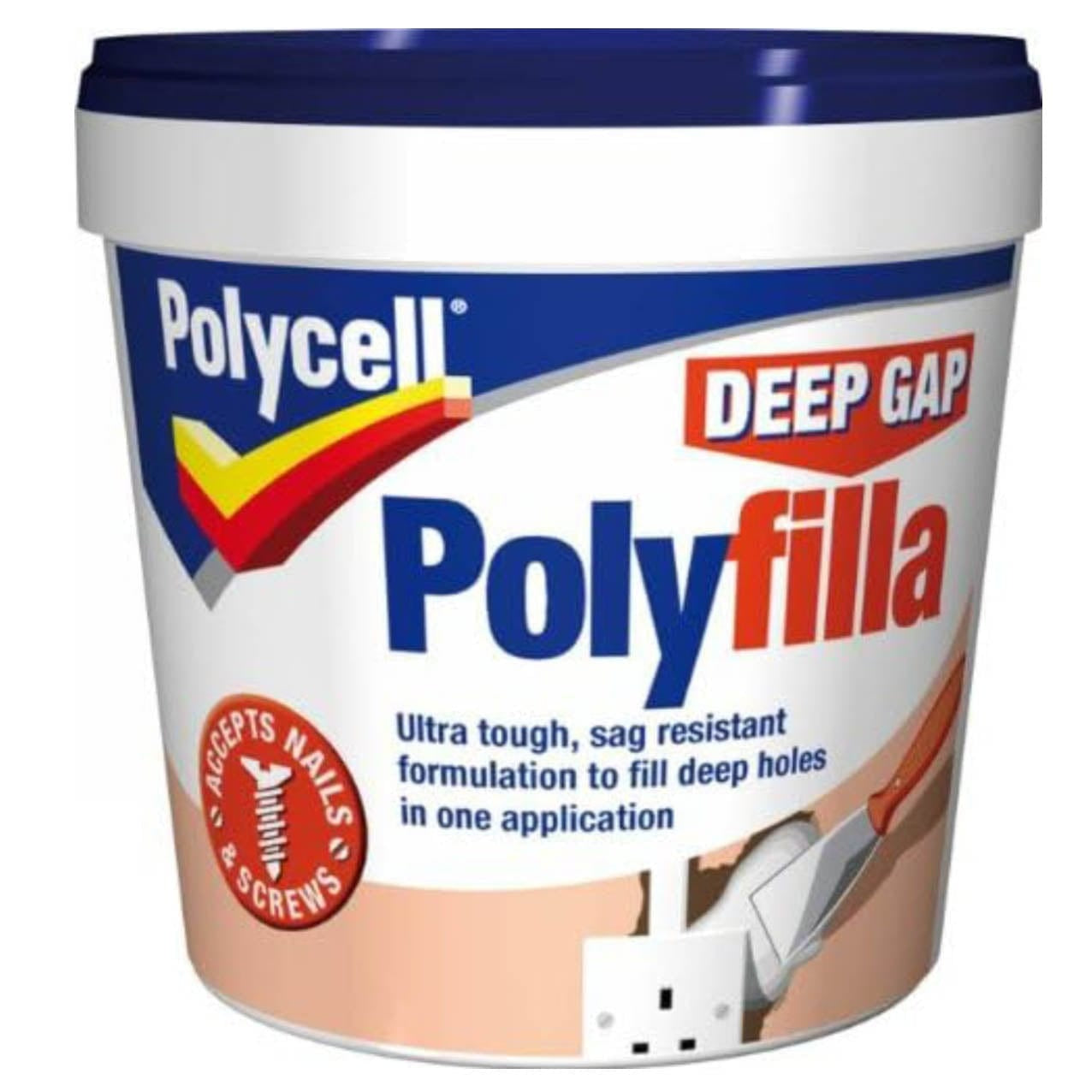 Polycell Polyfilla Grey Ready mixed Filler, 1L