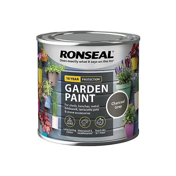 Ronseal - Garden Paint Charcoal Grey 250ml uk