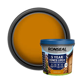 Ronseal 5 Year Fence Life+ Harvest gold Matt Exterior Shed & fence Protector Wood paint, 5L