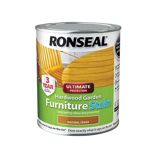 Ronseal Hardwood Natural cedar Furniture Wood stain, 750ml uk