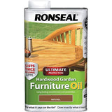 Ronseal Ultimate Protection Hardwood Garden Furniture Oil Natural 1 Litre