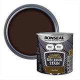 Ronseal Ultimate protection Dark oak Matt Decking Wood stain, 2.5L