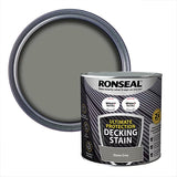 Ronseal Ultimate protection Stone grey Matt Decking Wood stain, 2.5L