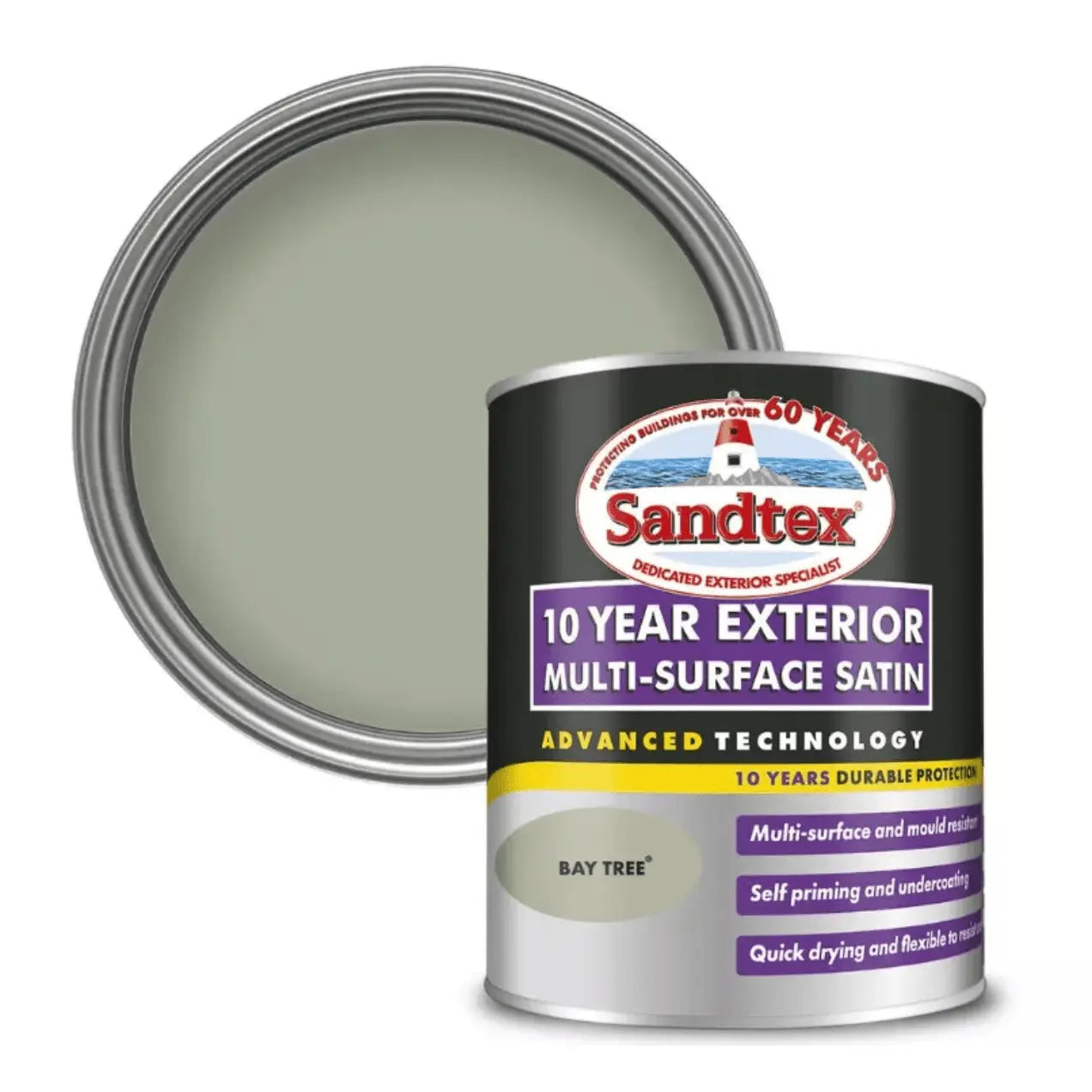 SANDTEX 10 YEAR MULTI SURFACE QD SATIN BAY TREE 750ML