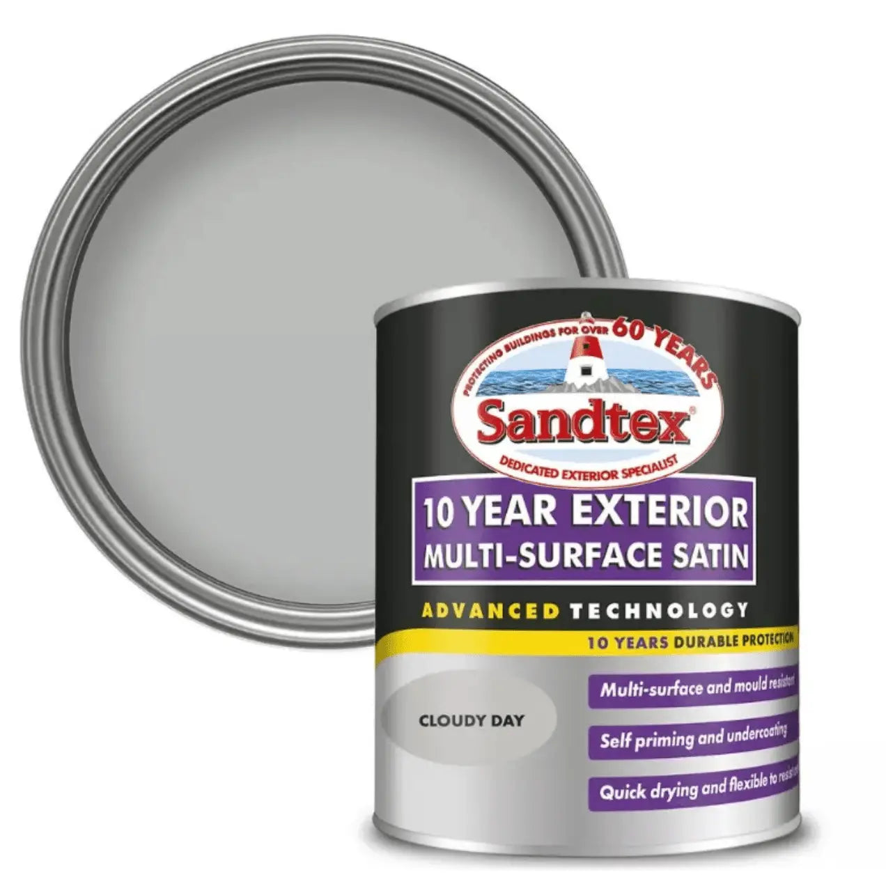 SANDTEX 10 YEAR MULTI SURFACE QD SATIN CLOUDY DAY 750ML