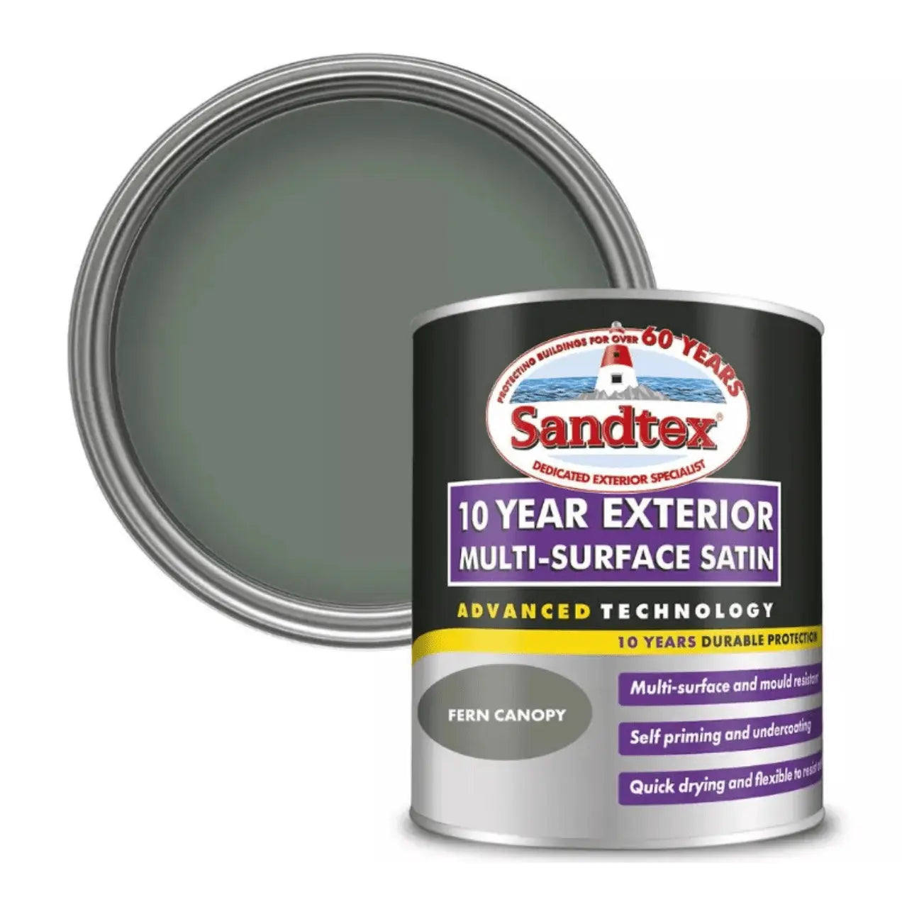 SANDTEX 10 YEAR MULTI SURFACE QD SATIN FERN CANOPY 750ML