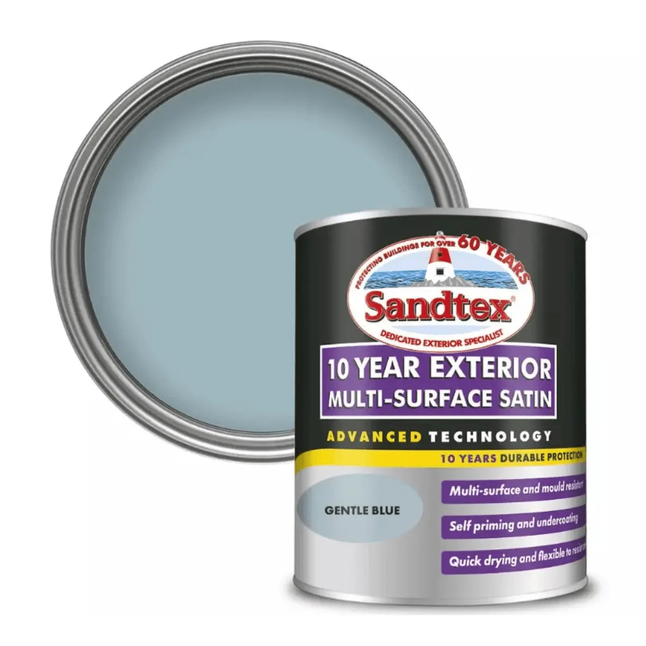 SANDTEX 10 YEAR MULTI SURFACE QD SATIN GENTLE BLUE 750ML