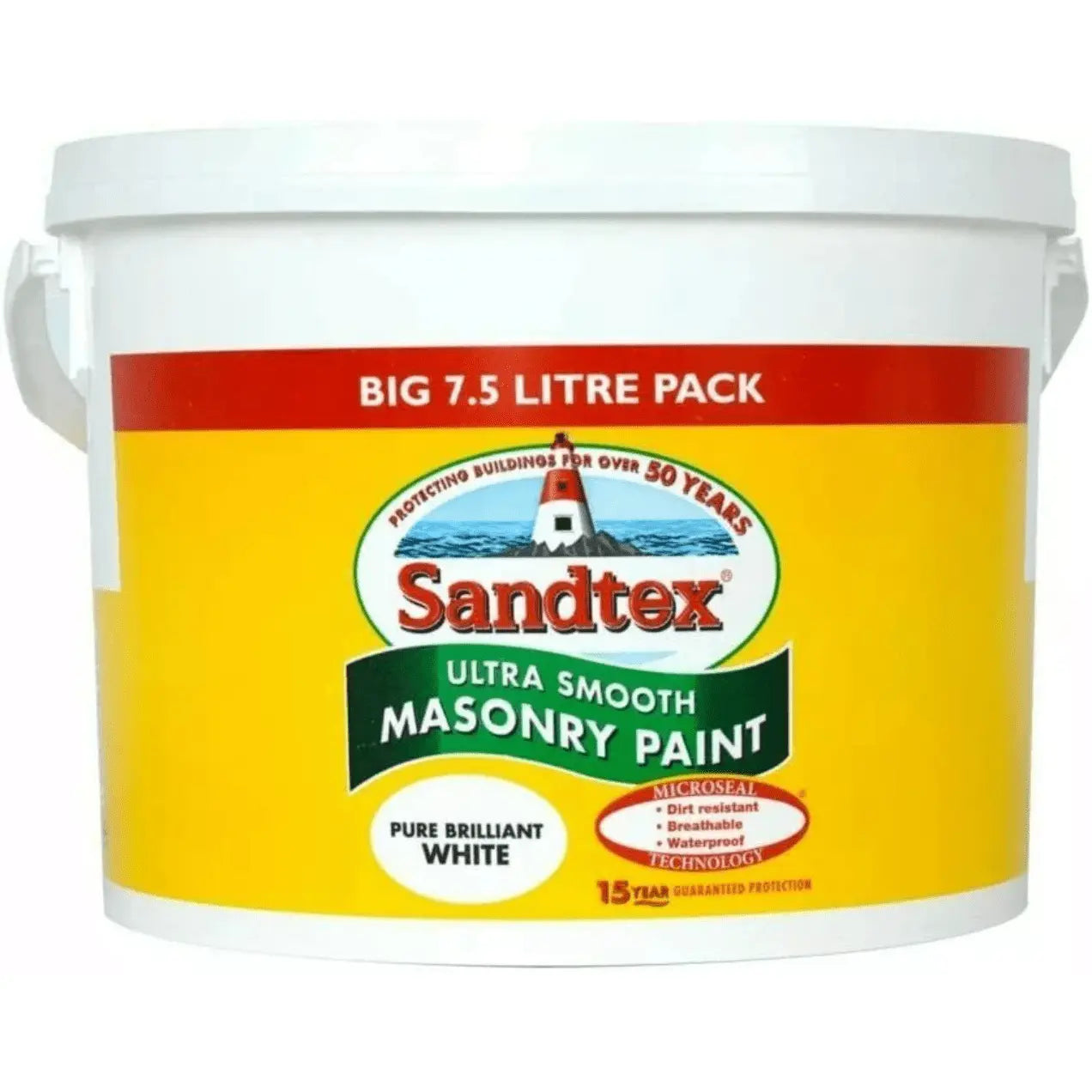 SANDTEX ULTRA SMOOTH MASONRY PAINT- 7.5L PURE BRILLIANT WHITE